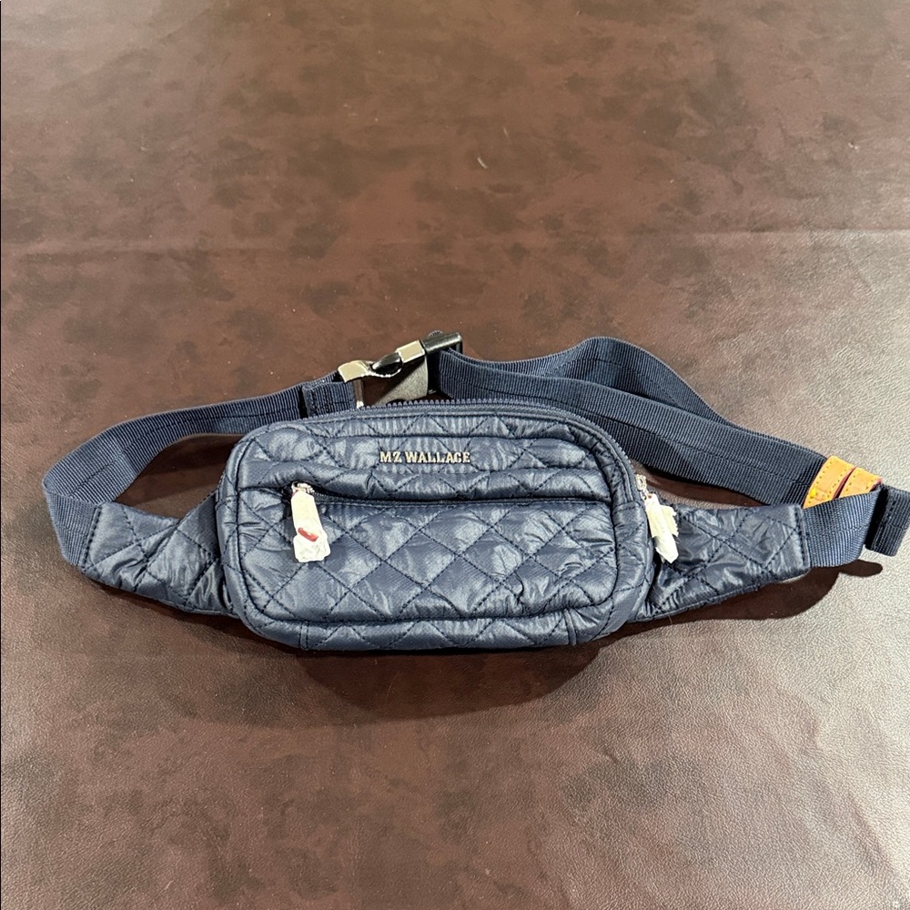 MZ Wallace Quilted Navy Belt Bag - brand new (paper still on zippers)